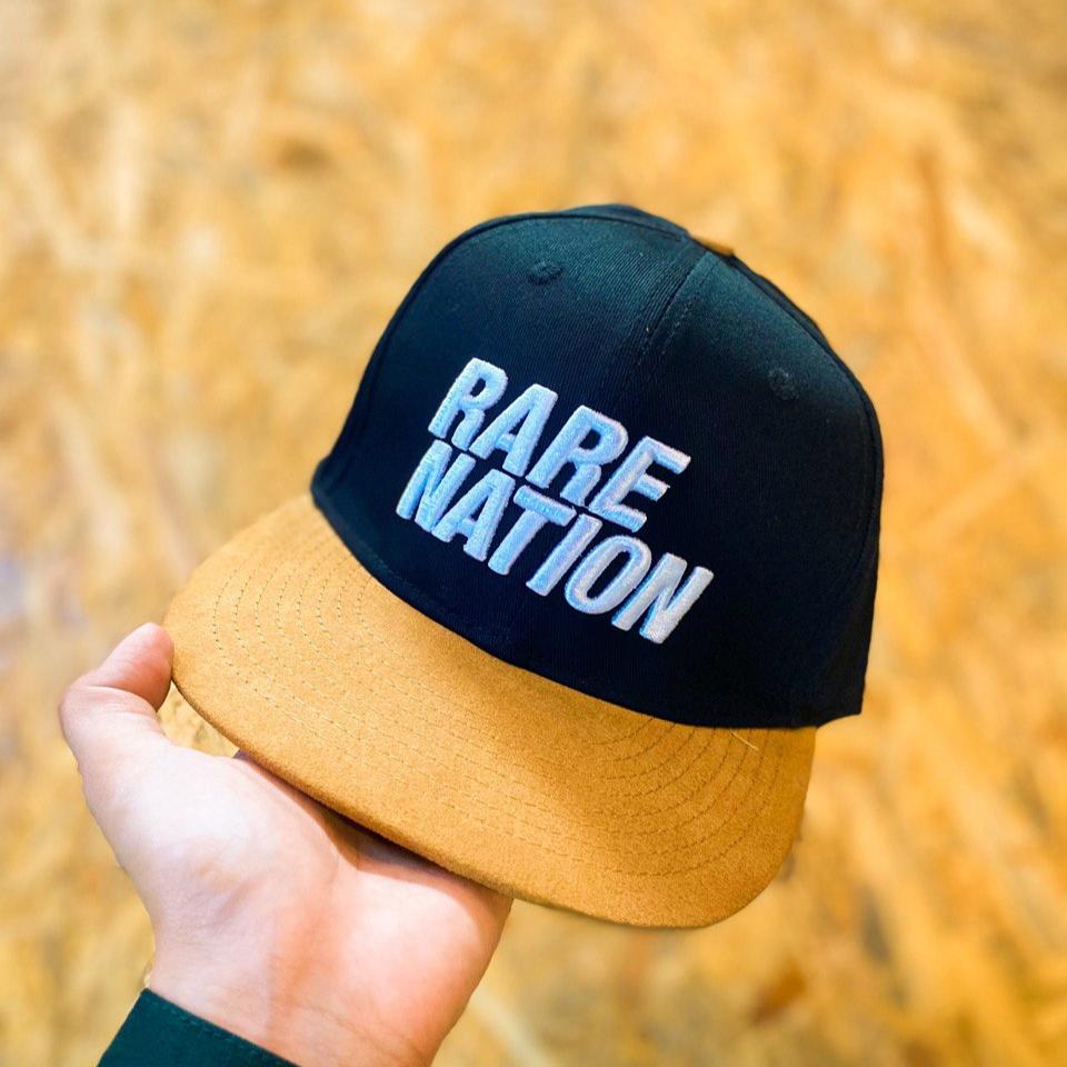 RARE NATION PREMIUM CAP - 3D LOGO BLACK SNAPBACK SUEDE