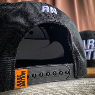 RARE NATION PREMIUM CAP - 3D LOGO BLACK SNAPBACK SUEDE