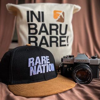 RARE NATION PREMIUM CAP - 3D LOGO BLACK SNAPBACK SUEDE